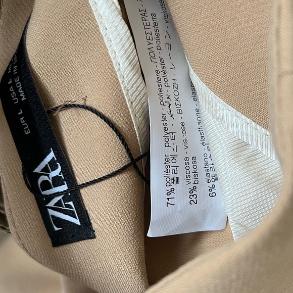 NWOT Zara High Rise Dress Shorts gold buttons - Picture 6 of 9